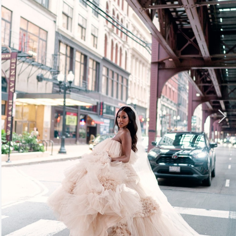 Elegant Cream Tulle Gown

Zuhair MuradRuffled Tulle Wedding Dress Size 8 - Picture 12 of 16